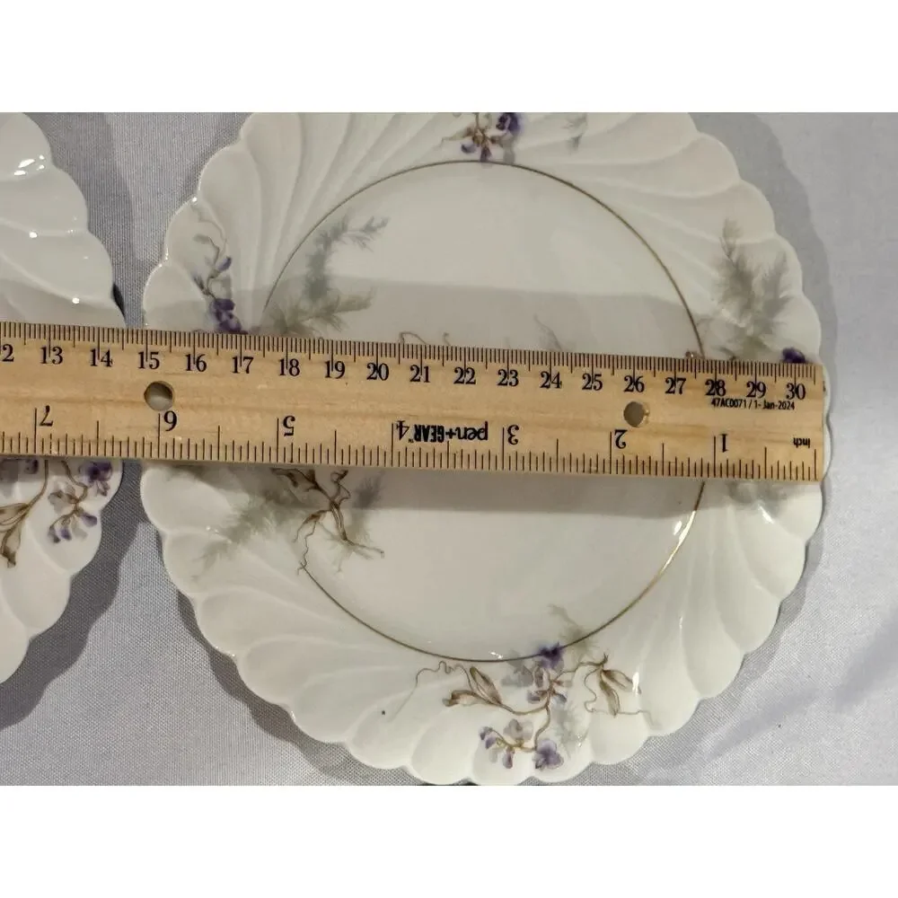 Set of 4 Haviland Limoges France Orsay Salad Plates, 6 inches